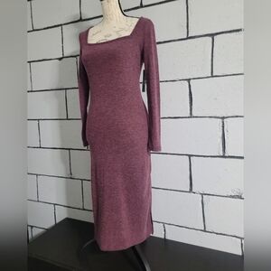 3/$50 SALE NWT LULUS Long Sleeve Burgundy Sweater Dress Sz S